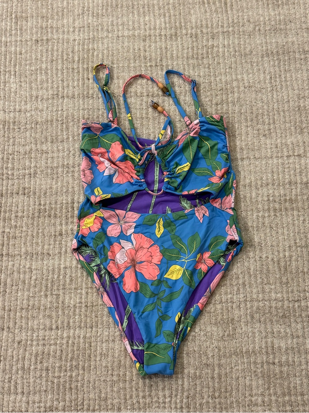 Maaji ✨ Reversible Tropical One Piece Swimsuit Floral Palm Print 🏝️